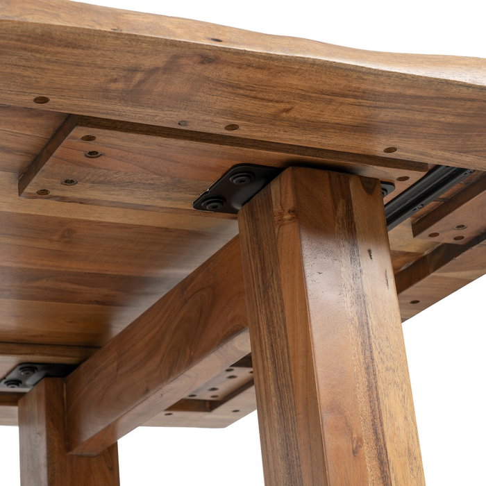 Mesa Comedor Marrón Madera de Acacia 280 X 100 X 77 cm Mesa Comedor Marrón Madera de Acacia 280 X 100 X 77 cm