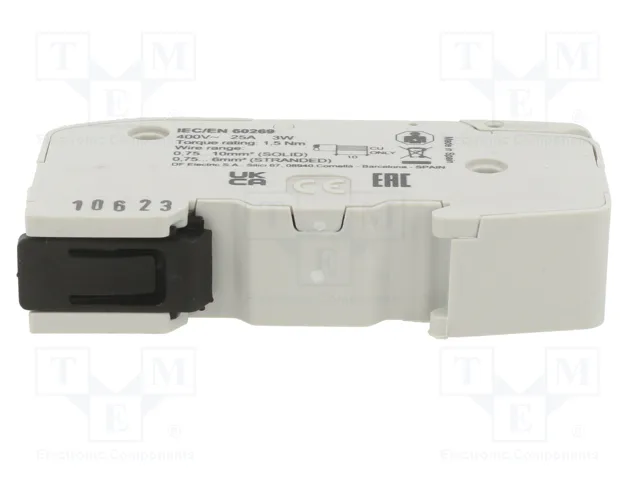 DF ELECTRIC Portafusibles 8x32mm para Raíl DIN 25A