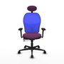 PIQUERAS Y CRESPO Silla de oficina Jorquera con mecanismo Sincro/Traslack, Morado y Azul