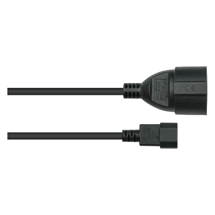 Kabelmeister Cable de alimentación C14 con toma de protección, 0,5m Kabelmeister Cable de alimentación C14 con toma de protección, 0,5m