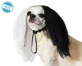 Peluca Blanco y Negro para Mascotas