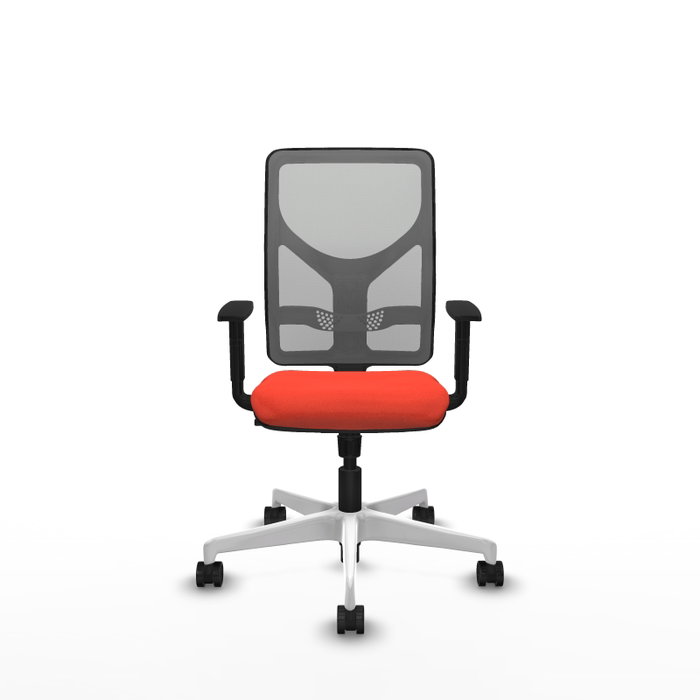 PIQUERAS Y CRESPO Silla de oficina Motilla con mecanismo Sincro, Tela Naranja oscuro y Malla Gris PIQUERAS Y CRESPO Silla de oficina Motilla con mecanismo Sincro, Tela Naranja oscuro y Malla Gris