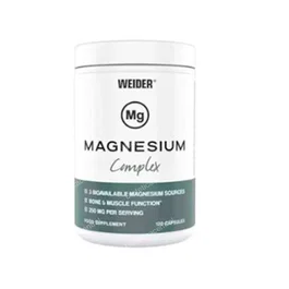 WEIDER Magnesium Complex 120 Cápsulas - Alto en Magnesio Elemental de Fuentes Orgánicas Biodisponibles