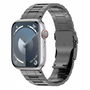 GUAN Pulsera Premium para Apple Watch, Negro/Gris, Compatible con 42mm, 44mm, 45mm, 46mm, 49mm (Series 1/2/3), GA-MAG-BNDA-P-BGL