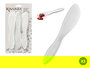 Kinvara Cuchillos de Plástico para Untar 3 Unidades 18x10x1 cm Blanco (Set de 48)