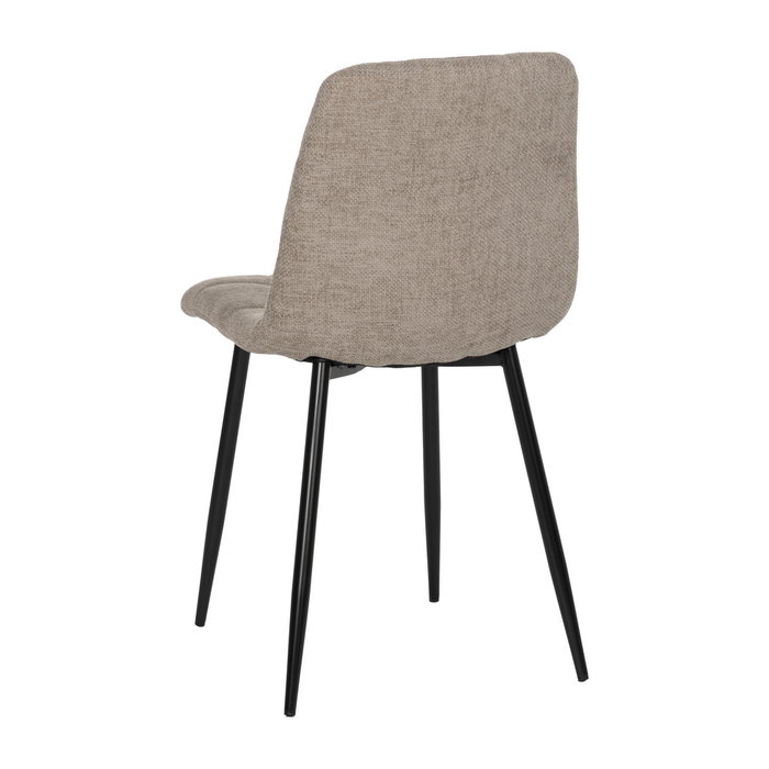 Silla Taupe Tejido-Metal Contract 44 X 42 X 89 cm (Set de 4) Silla Taupe Tejido-Metal Contract 44 X 42 X 89 cm (Set de 4)