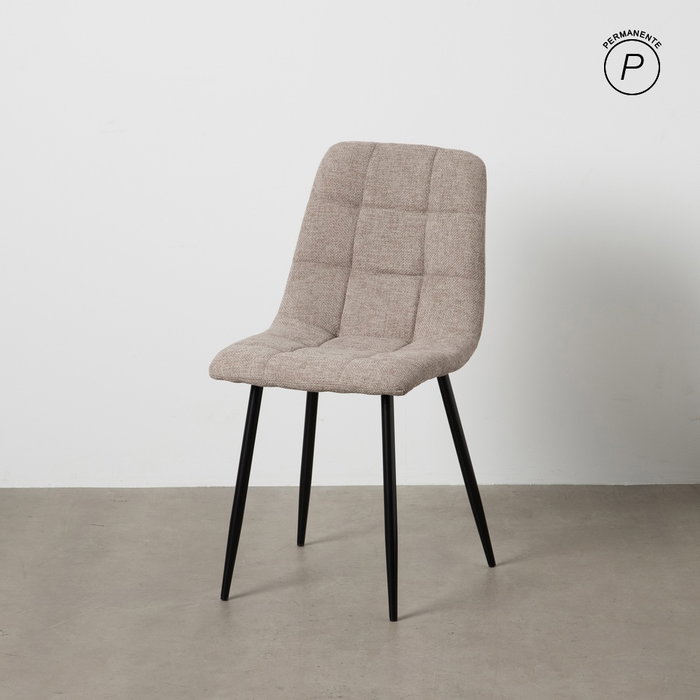 Silla Taupe Tejido-Metal Contract 44 X 42 X 89 cm (Set de 4) Silla Taupe Tejido-Metal Contract 44 X 42 X 89 cm (Set de 4)