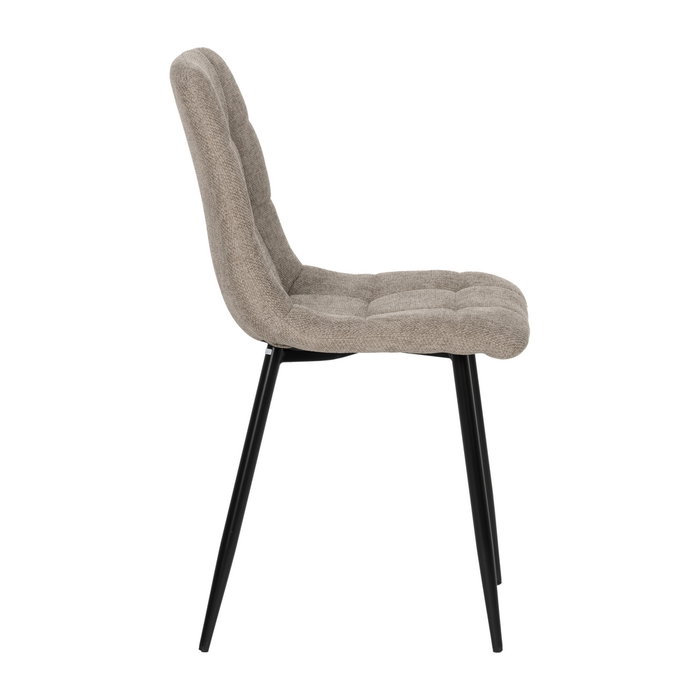 Silla Taupe Tejido-Metal Contract 44 X 42 X 89 cm (Set de 4) Silla Taupe Tejido-Metal Contract 44 X 42 X 89 cm (Set de 4)