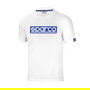 Sparco S01327BI1S Camiseta Original Talla S Blanco 95% Algodón 5% Elastano Logo