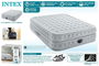 Intex Cama de Aire Queen Suprem Air-Flow 51 cm Soporta 272 Kg con Bomba Eléctrica Incorporada y Tecnología Fiber-Tech
