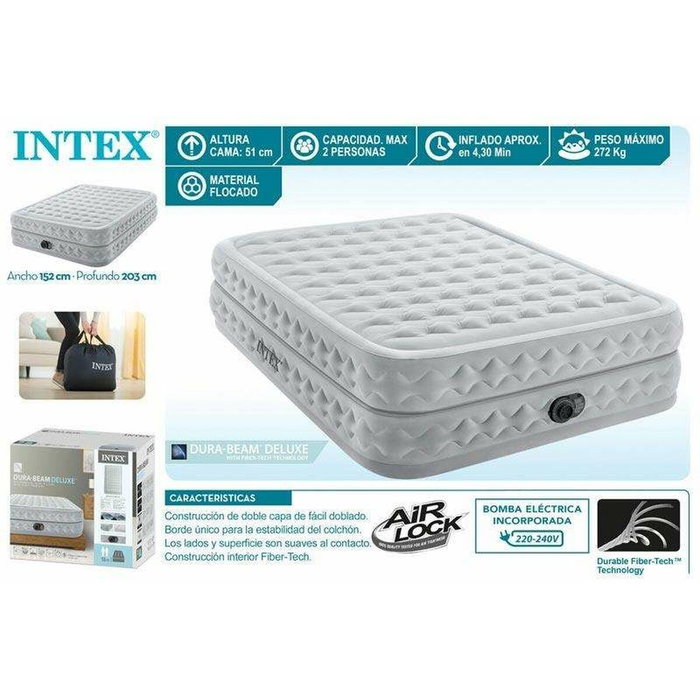 Intex Colchón Hinchable Queen Supreme Air-Flow 51 cm