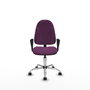 PIQUERAS Y CRESPO Silla de oficina Algarra, Similpiel Morado, Base Cromada