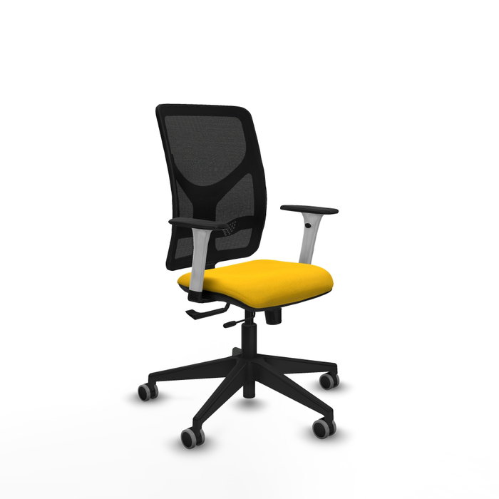 PIQUERAS Y CRESPO Silla de oficina Motilla con mecanismo Sincro/Traslack, Amarillo y Negro PIQUERAS Y CRESPO Silla de oficina Motilla con mecanismo Sincro/Traslack, Amarillo y Negro