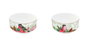 DKD Home Decor Set de 2 Cuencos de Porcelana 400 ml, Rojo y Verde