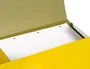 Liderpapel Carpeta de gomas con tres solapas color amarillo tamaño folio