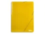 Liderpapel Carpeta de gomas con tres solapas color amarillo tamaño folio