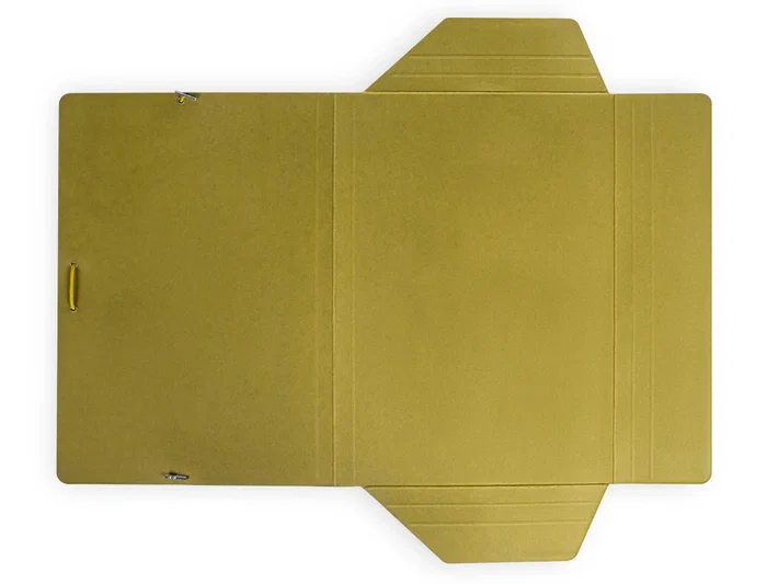 Liderpapel Carpeta Gomas Tres Solapas Cartón Plastificado Folio Color Amarillo