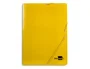 Liderpapel Carpeta Gomas Tres Solapas Cartón Plastificado Folio Color Amarillo