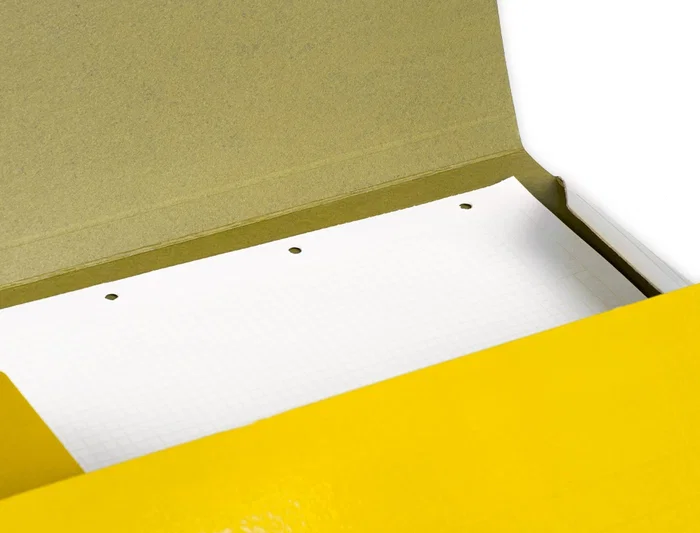 Liderpapel Carpeta Gomas Tres Solapas Cartón Plastificado Folio Color Amarillo