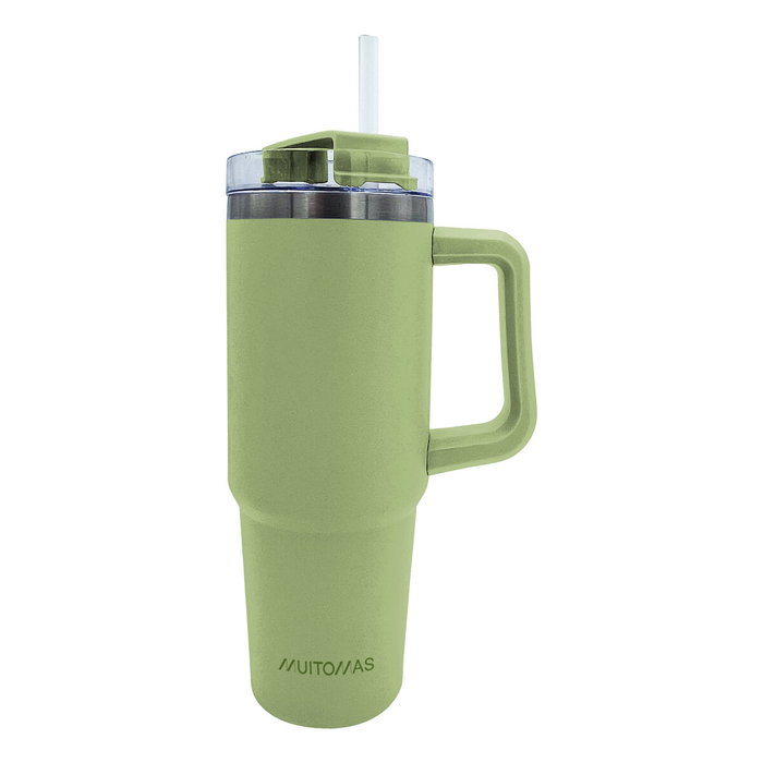 Botella de Agua Muitomas TRAVELMUG900GN Verde Acero Inoxidable