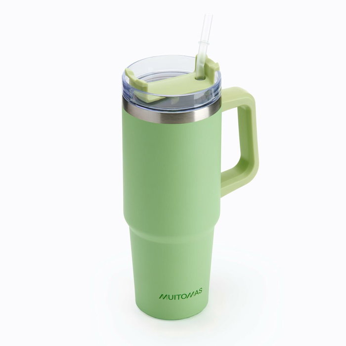 Botella de Agua Muitomas TRAVELMUG900GN Verde Acero Inoxidable
