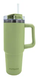 Muitomas TRAVELMUG900GN Taza de Viaje Acero Inoxidable Doble Pared 900 ml, A Prueba de Fugas, Color Verde