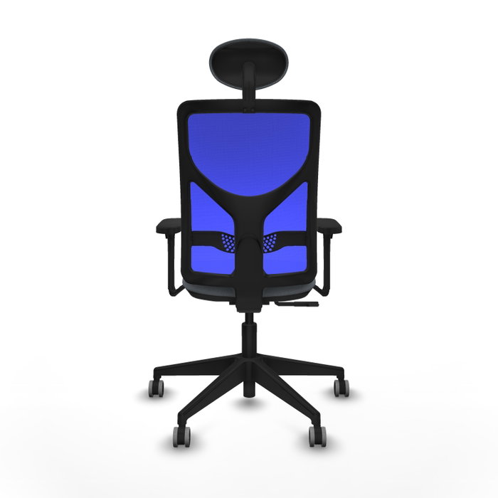 PIQUERAS Y CRESPO Silla de oficina Motilla con mecanismo Sincro, Gris y Azul