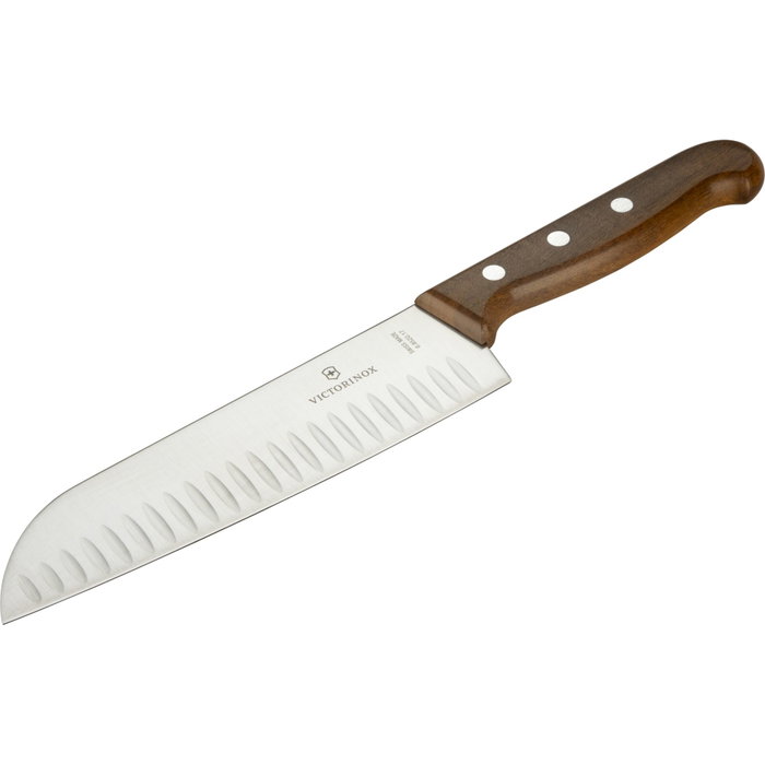 Victorinox Wood Cuchillo Santoku de 17 cm con Borde Granton de Madera de Arce, Plata/Marrón Slv/Brn Victorinox Wood Cuchillo Santoku de 17 cm con Borde Granton de Madera de Arce, Plata/Marrón Slv/Brn