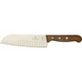 Victorinox Wood Cuchillo Santoku de 17 cm con Borde Granton de Madera de Arce, Plata/Marrón Slv/Brn