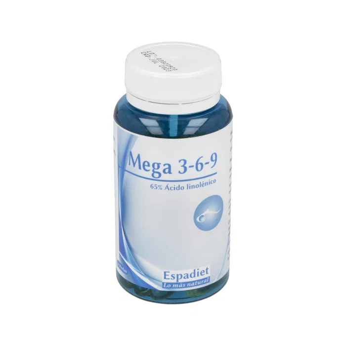 ESPADIET Mega 3-6-9 50 Perlas - Aceites de Salmón, Lino y Borraja con Vitamina E para Salud Cardiovascular y Piel ESPADIET Mega 3-6-9 50 Perlas - Aceites de Salmón, Lino y Borraja con Vitamina E para Salud Cardiovascular y Piel