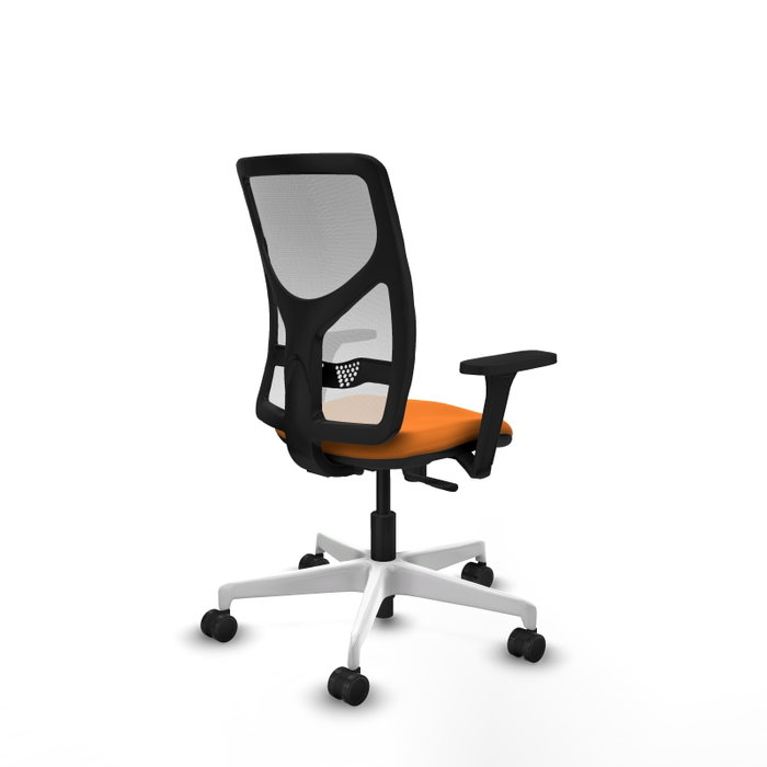 PIQUERAS Y CRESPO Silla de oficina Motilla Naranja y Blanco