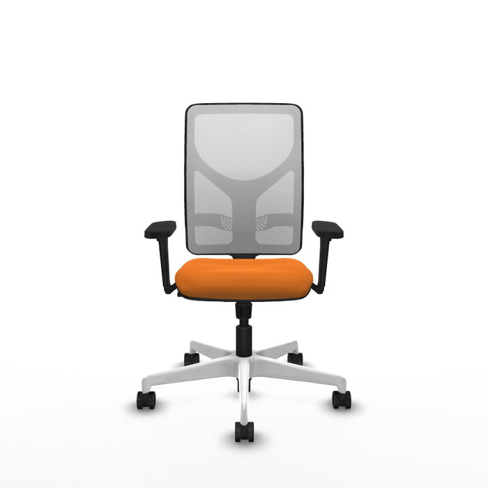 PIQUERAS Y CRESPO Silla de oficina Motilla Naranja y Blanco