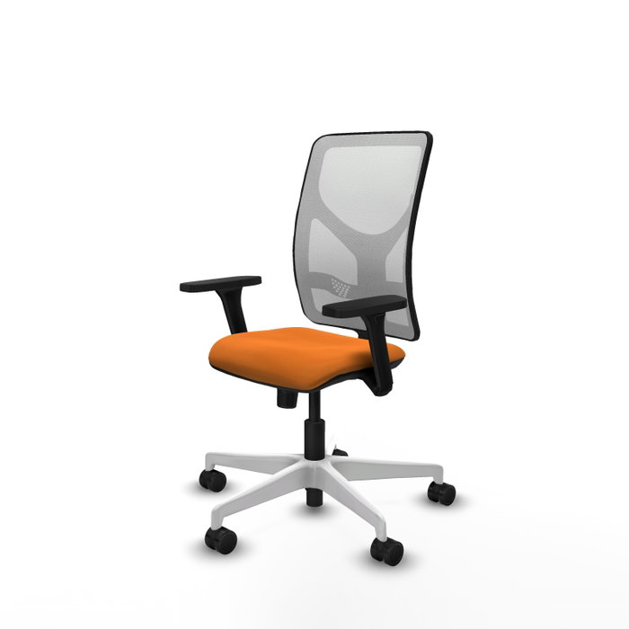 PIQUERAS Y CRESPO Silla de oficina Motilla Naranja y Blanco