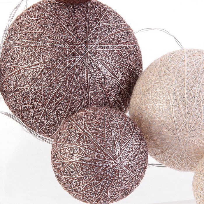 Home Deco Factory Guirnalda de Luces 10 LED con Bolas de Diferentes Medidas para Decoración Home Deco Factory Guirnalda de Luces 10 LED con Bolas de Diferentes Medidas para Decoración