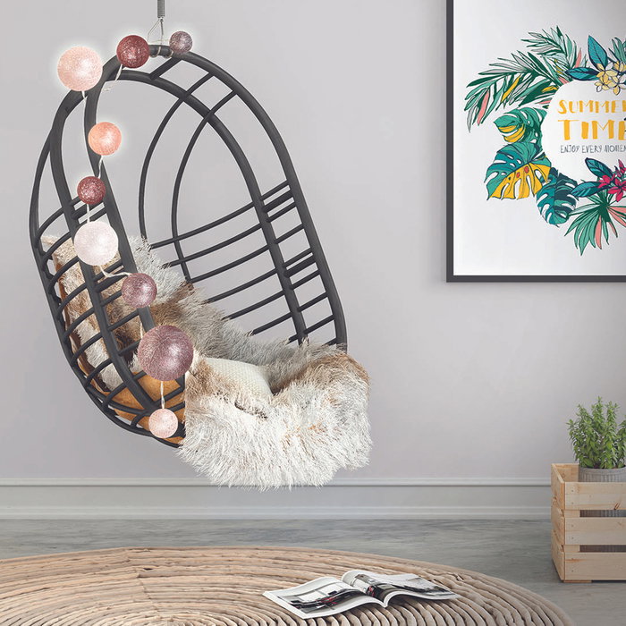 Home Deco Factory Guirnalda de Luces 10 LED con Bolas de Diferentes Medidas para Decoración Home Deco Factory Guirnalda de Luces 10 LED con Bolas de Diferentes Medidas para Decoración