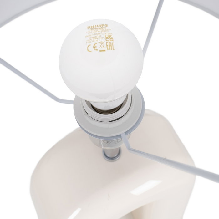 Lámpara Mesa Lacado Crema Dm Iluminación 37,50 X 37,50 X 70