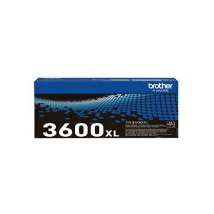 Brother TN3600XL Tóner Negro de Alto Rendimiento - Hasta 6.000 páginas - para impresoras láser Brother Brother TN3600XL Tóner Negro de Alto Rendimiento - Hasta 6.000 páginas - para impresoras láser Brother