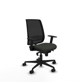 PIQUERAS Y CRESPO Silla de oficina Alares con mecanismo Sincro, Negro