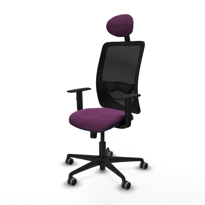 PIQUERAS Y CRESPO Silla de oficina Zulema con mecanismo Sincro, Morado y Negro PIQUERAS Y CRESPO Silla de oficina Zulema con mecanismo Sincro, Morado y Negro