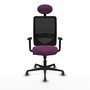 PIQUERAS Y CRESPO Silla de oficina Zulema con mecanismo Sincro, Morado y Negro
