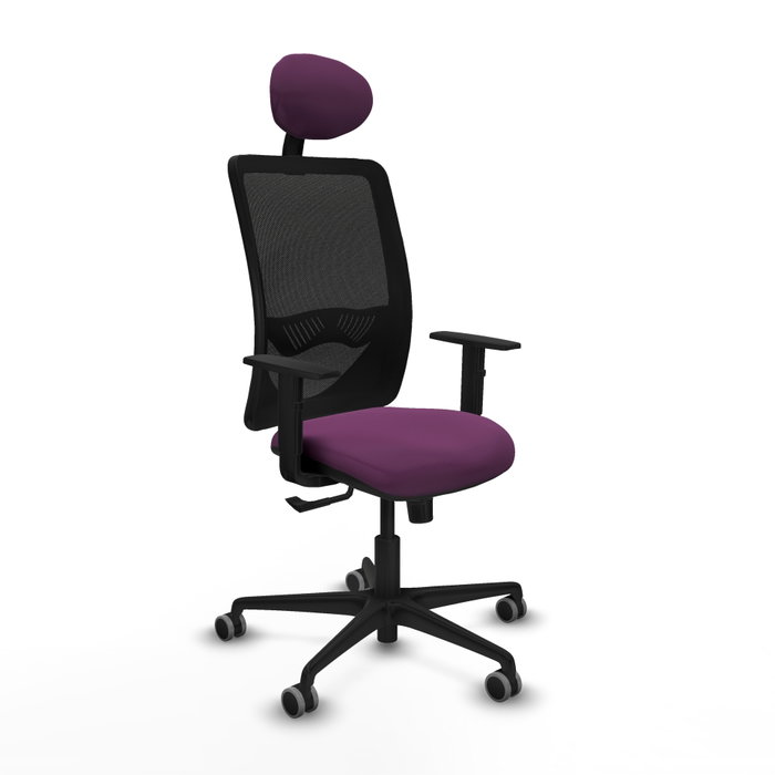 PIQUERAS Y CRESPO Silla de oficina Zulema con mecanismo Sincro, Morado y Negro PIQUERAS Y CRESPO Silla de oficina Zulema con mecanismo Sincro, Morado y Negro