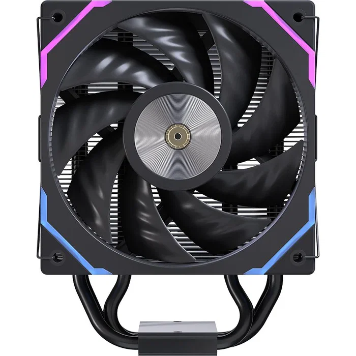 Einarex EXAC-GL-100-R-B Glide G100 Ventilador CPU Refrigerador de Aire 120mm RGB Negro - Compatible con Intel LGA 1150/1151/1200/1700/1851/2011 y AMD AM4/AM5 - PWM, HDB, 2600 RPM