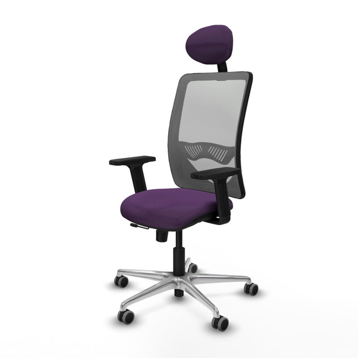 PIQUERAS Y CRESPO Silla de oficina Zulema con mecanismo Sincro/Traslack, Morado y Gris PIQUERAS Y CRESPO Silla de oficina Zulema con mecanismo Sincro/Traslack, Morado y Gris