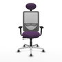 PIQUERAS Y CRESPO Silla de oficina Zulema con mecanismo Sincro/Traslack, Morado y Gris