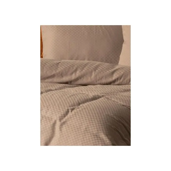 Juego de Ropa de Cama 1 Funda Nórdica 140x200 cm + 1 Funda de Almohada 60x60 cm - 100% Algodón Reforzado - Estampado de Cuadros Mink - Ref: AUC8684282421030