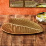 Home Deco Factory Bandeja Hoja Madera Dorada