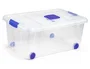 Plasticforte Contenedor plástico n 3 transparente con tapa 36 l