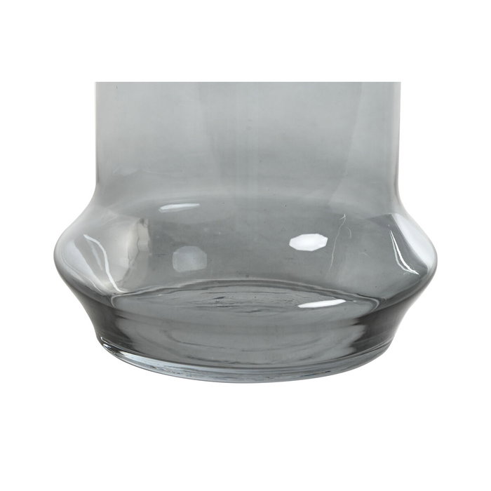 DKD Home Decor Portavelas de Cristal Transparente y Dorado 17x17x28 cm