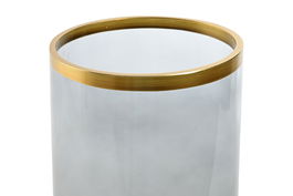 DKD Home Decor Portavela Transparente Dorado 17 x 28 x 17 cm