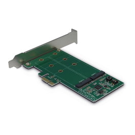 Inter-Tech KCSSD4 PCIe Adapter Karte PCIe x1 a 2x M.2 S-AT